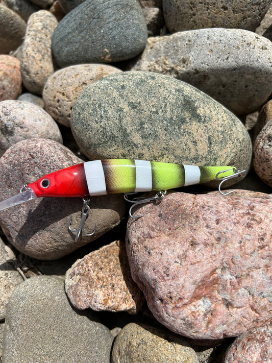 Yellow & Red Striped Deep Diving Jerkbait