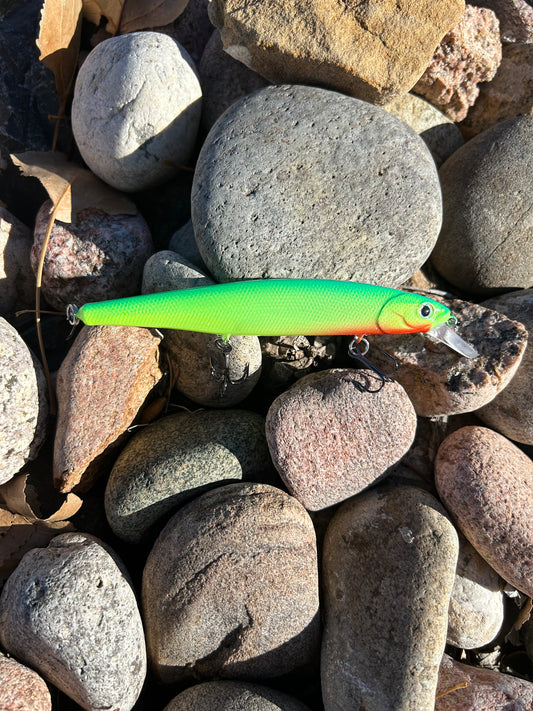 5inch Chartreuse Sunfish Shallow Diving Jerkbait